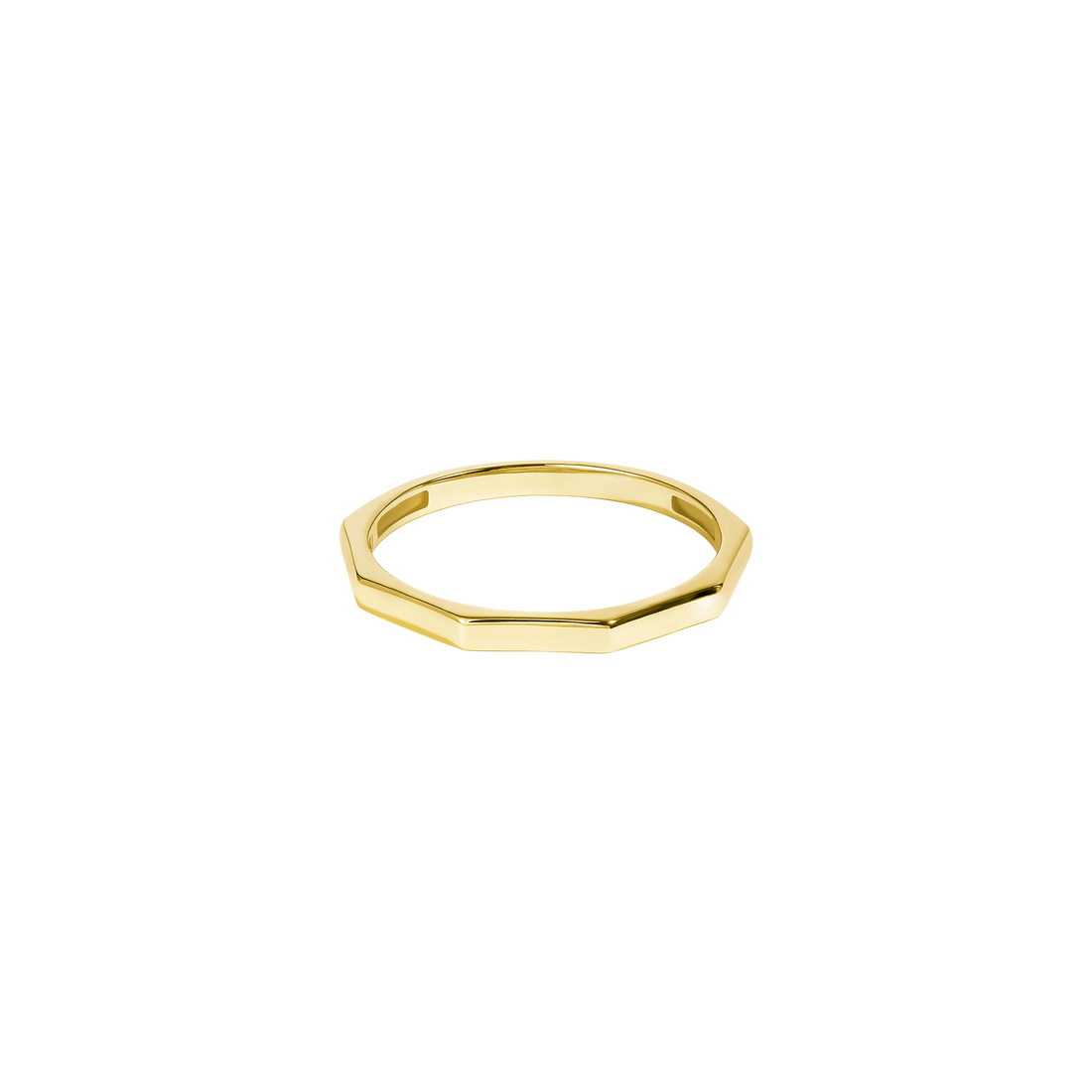 Solid Gold Geometric Simplicity Ring