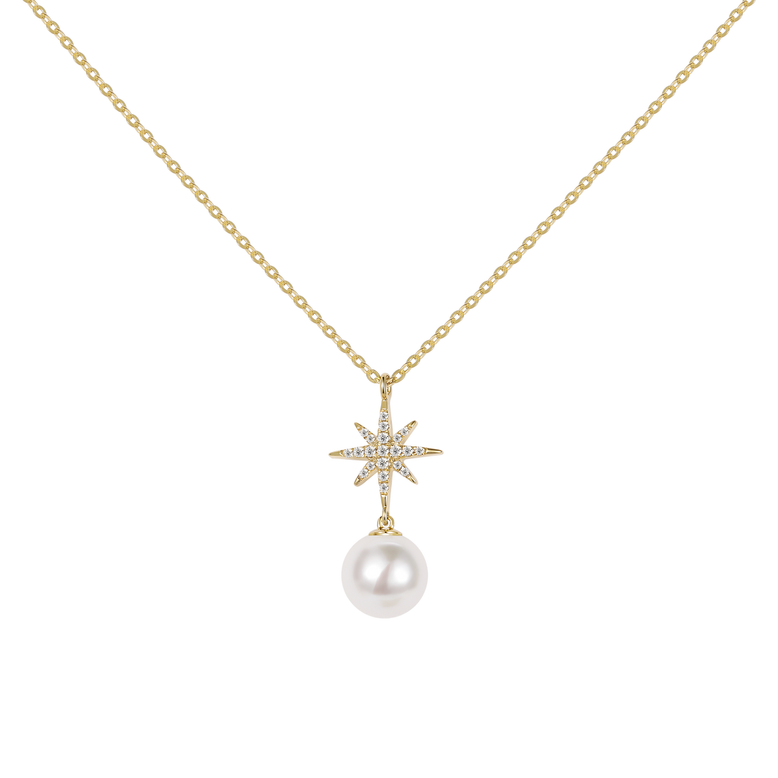 Freshwater Pearl Pendant with Star