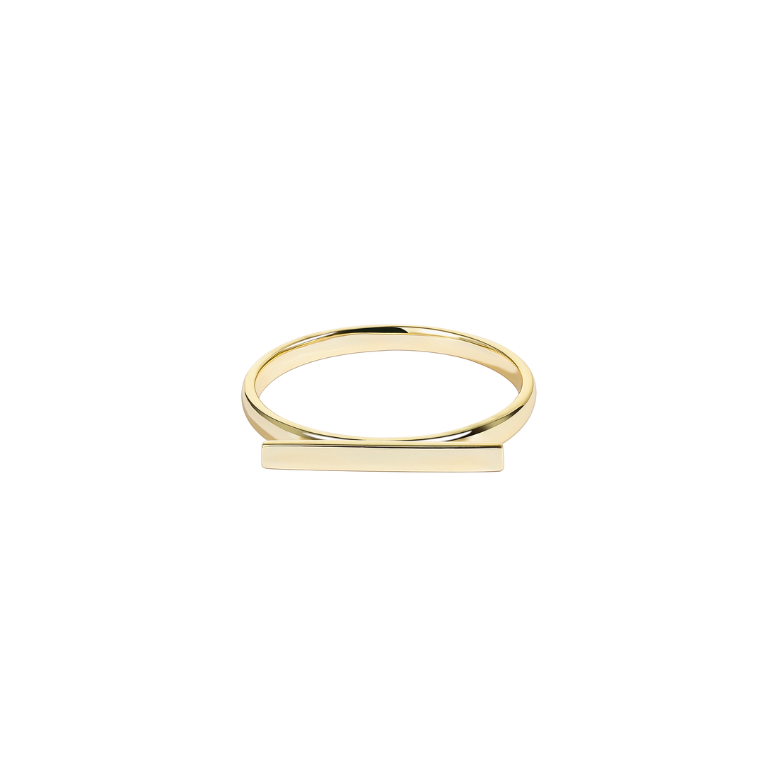 Simple Solid Gold Bar Ring