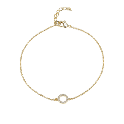 Bracciale in oro con pietre preziose circolari