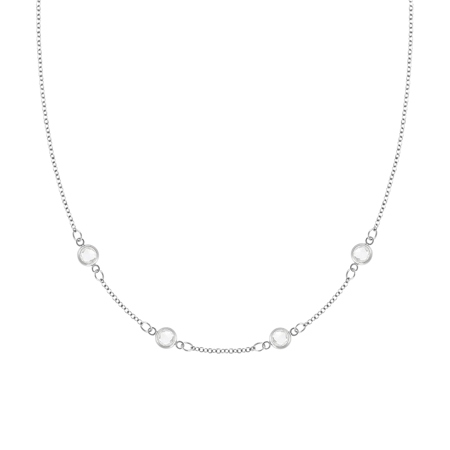 personalized birthstone necklace, white gold birthstone necklace, white gold diamond necklace, real gold necklace for women
