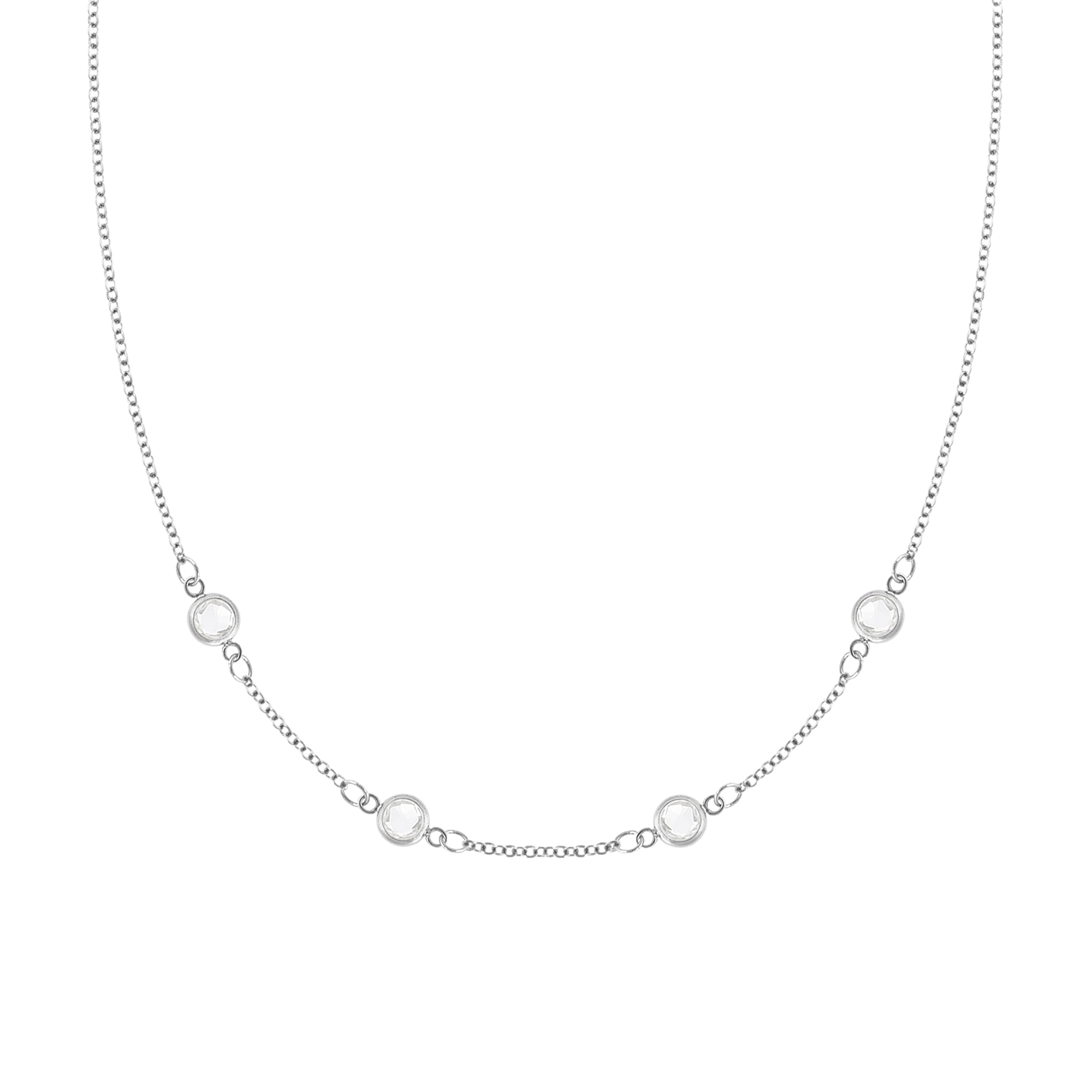 personalized birthstone necklace, white gold birthstone necklace, white gold diamond necklace, real gold necklace for women