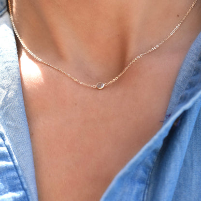 birthstone necklace, solitaire necklace,
simple gold necklace, personalized birthstone necklace, family mom necklace