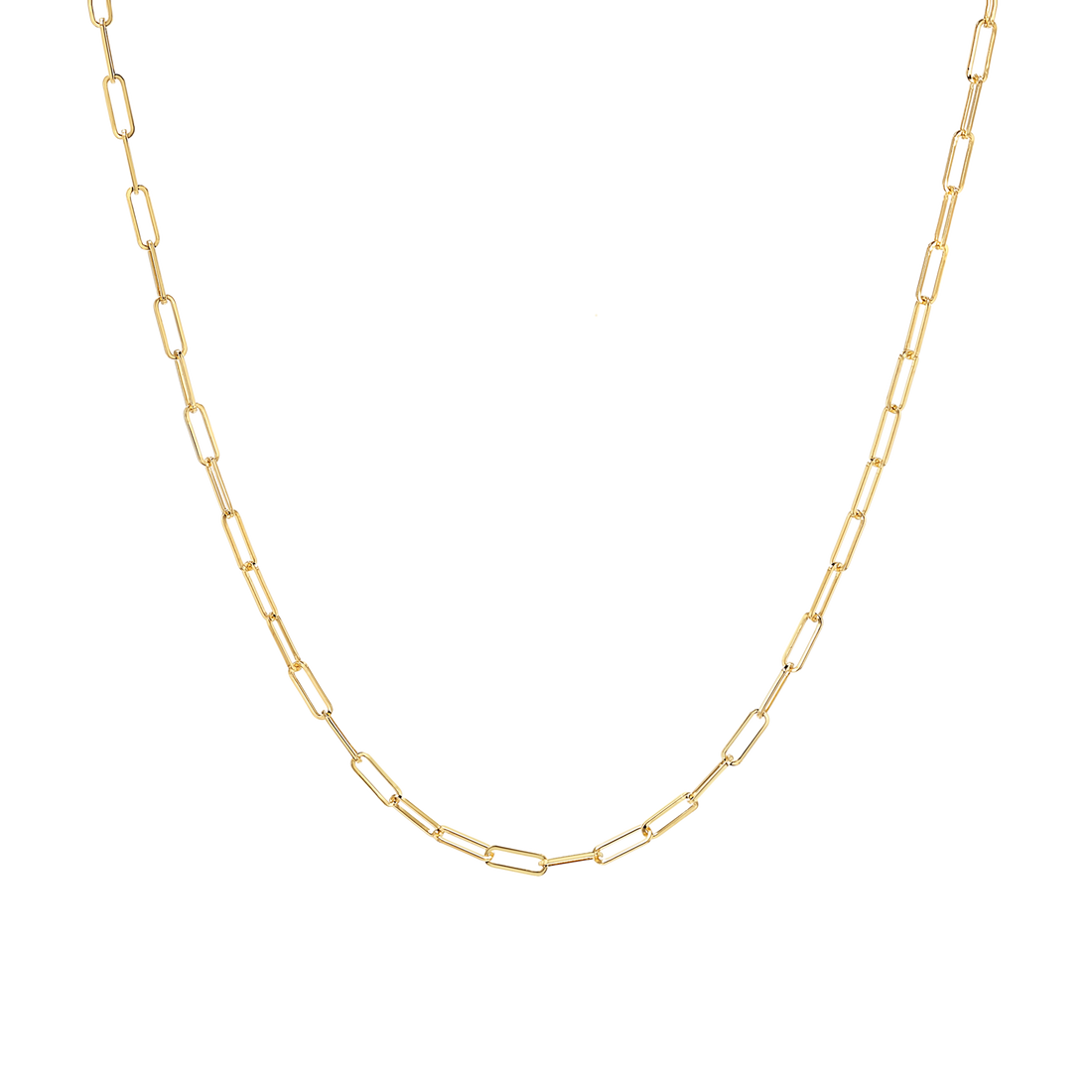 chain necklace, paper clip necklace, dainty chain necklace