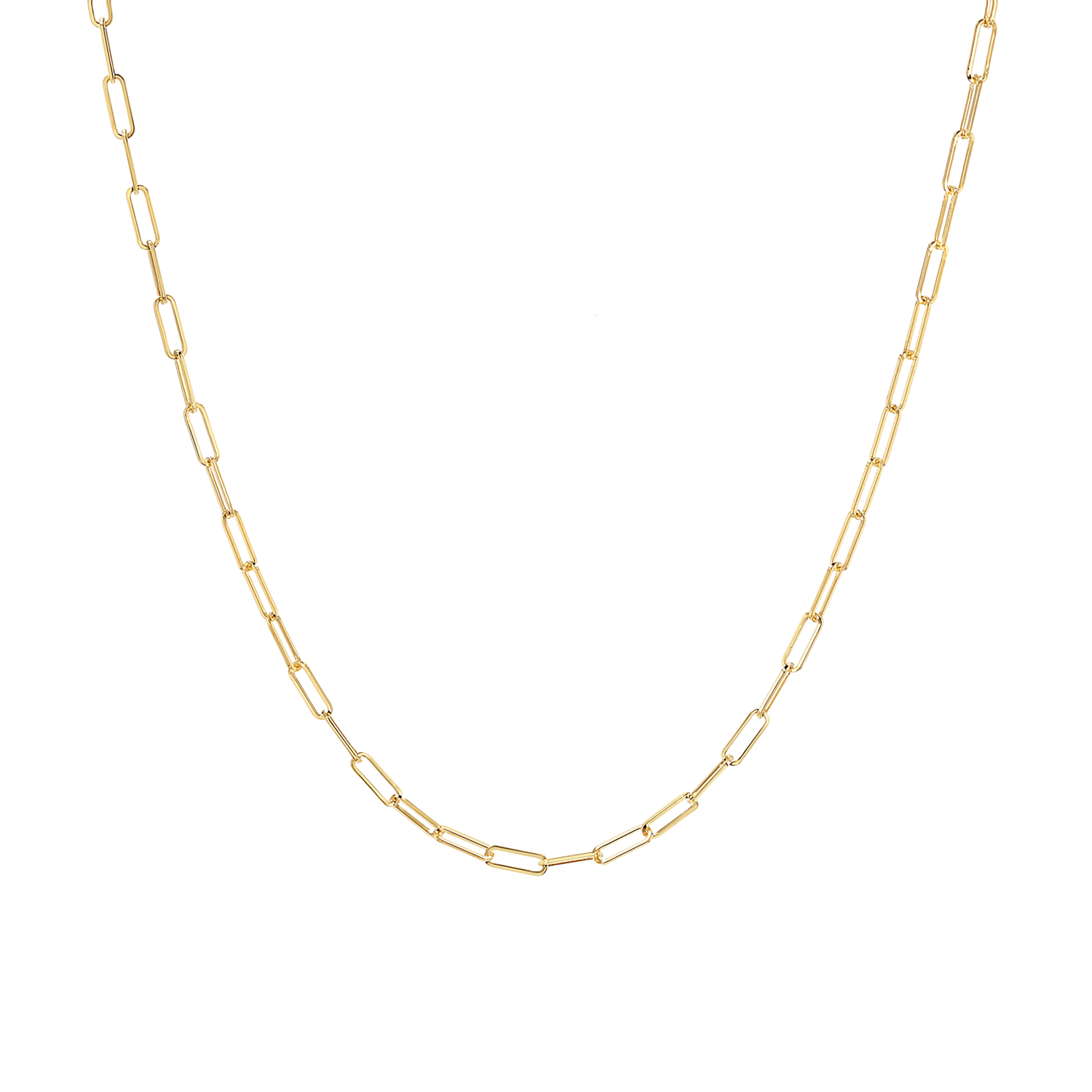 chain necklace, paper clip necklace, dainty chain necklace