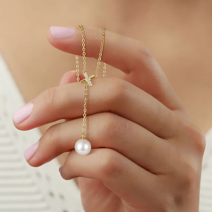 pearls on gold chain necklace, 14k
gold pendant necklace, freshwater pearl necklace，funny valentine&