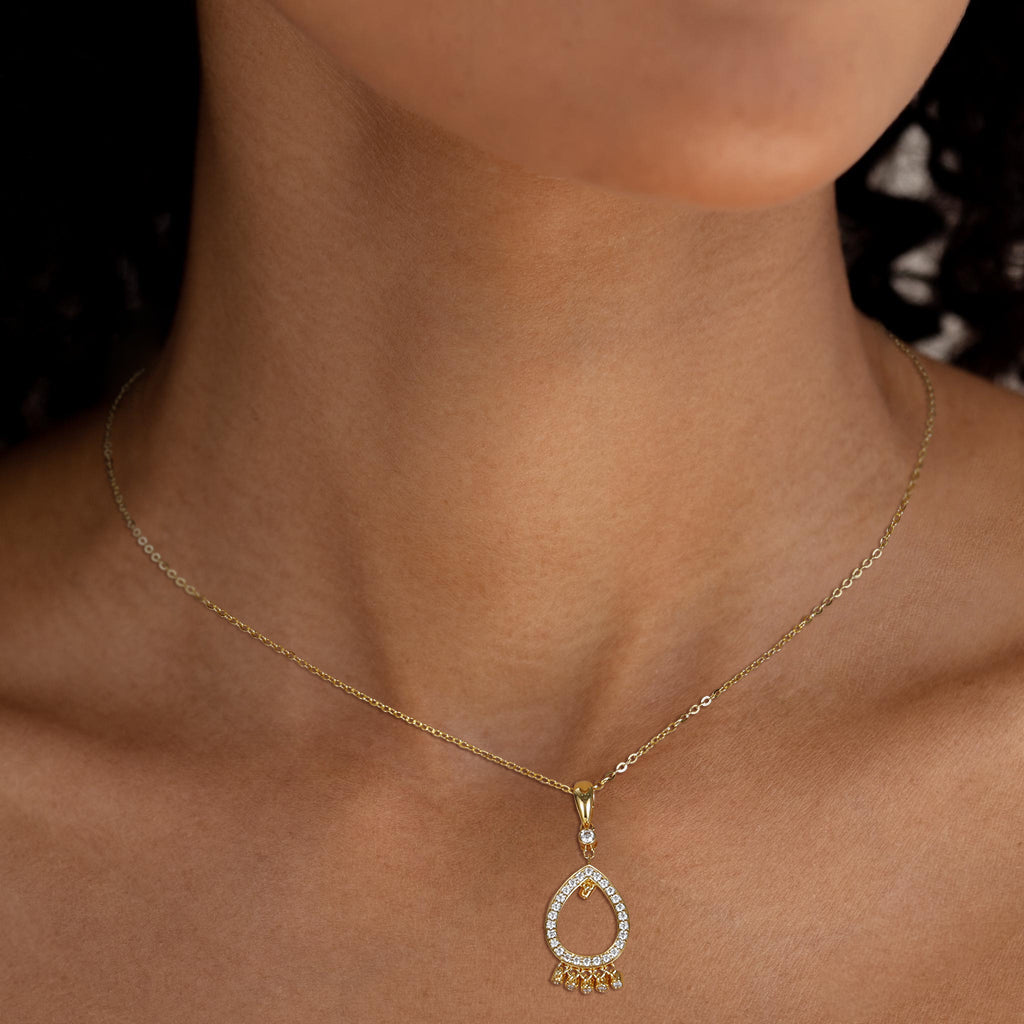 moissanite pendant necklace, diamond teardrop necklace,  14k gold necklace, what is fashion jewelry, 18k gold jewelry
