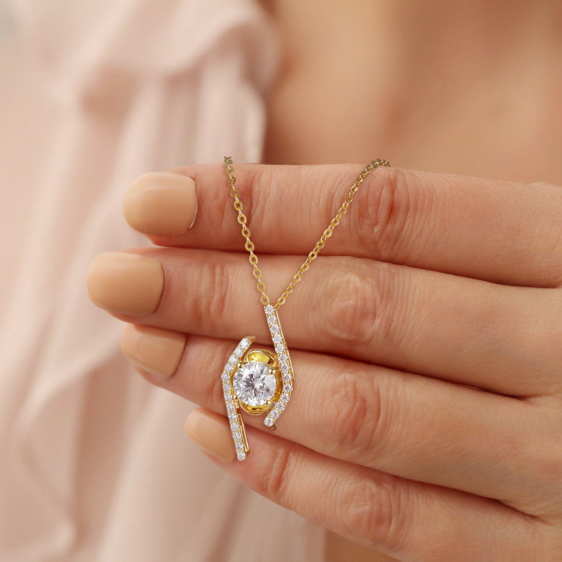 moissanite pendant necklace, evil eye necklaces, gold necklace, gemstone jewelry, dainty gold necklace