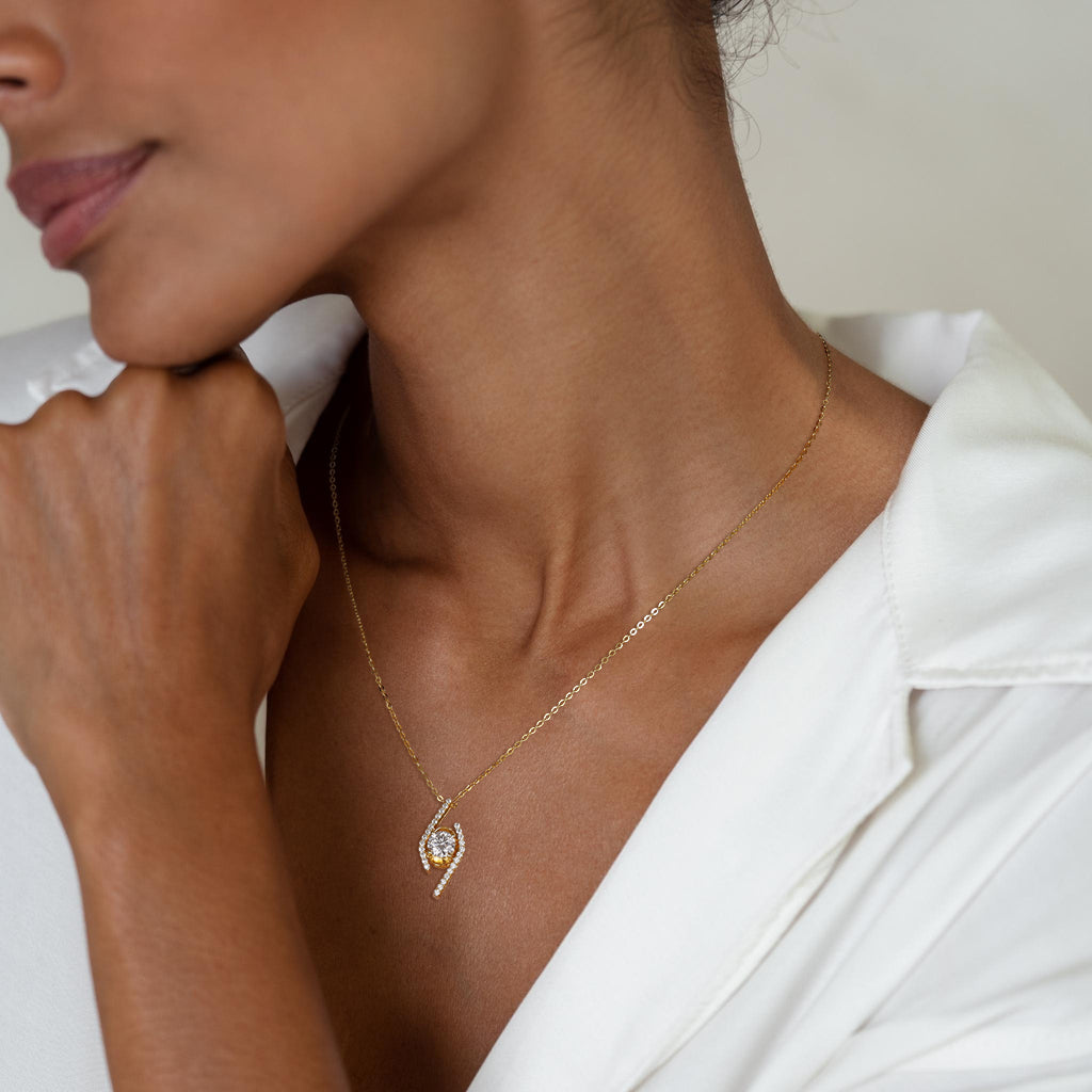 moissanite necklace womens, eye necklace, gold necklace for women, gemstone necklace，best gifts for friends