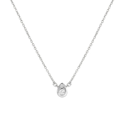teardrop necklace gold,white gold jewelry, white gold birthstone necklace,white gold necklace for women, custom birthstone necklace
