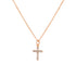 dainty cross necklace, multi gemstone cross necklace, cross necklace rose gold, 10K gold cross pendant, rose gold jewelry