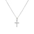 womens cross necklace, cross pendant with gemstones, white gold jewelry, white gold cross necklace, multi gemstone necklace