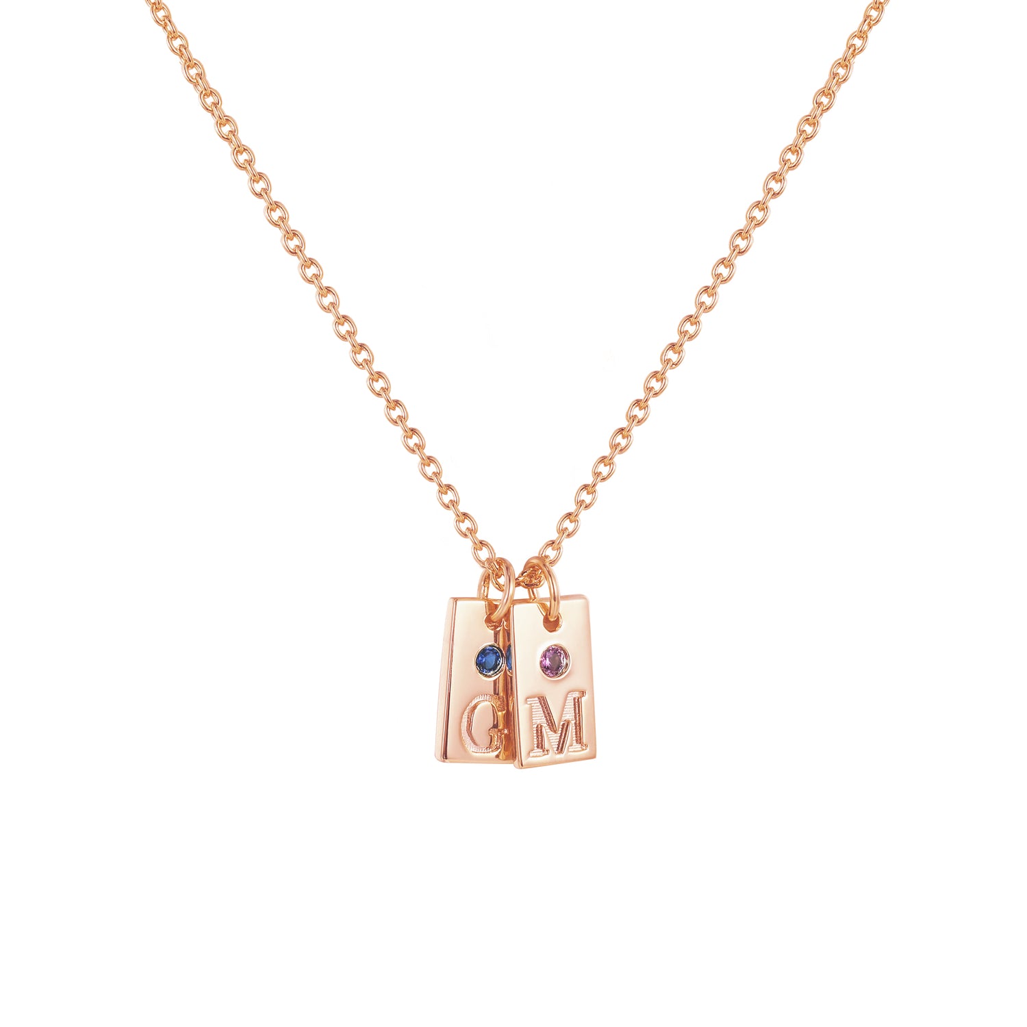 initial necklace with birthstone, rose gold initial necklace,  personalized gold necklace, necklace for girls, birthstone necklace for mom
