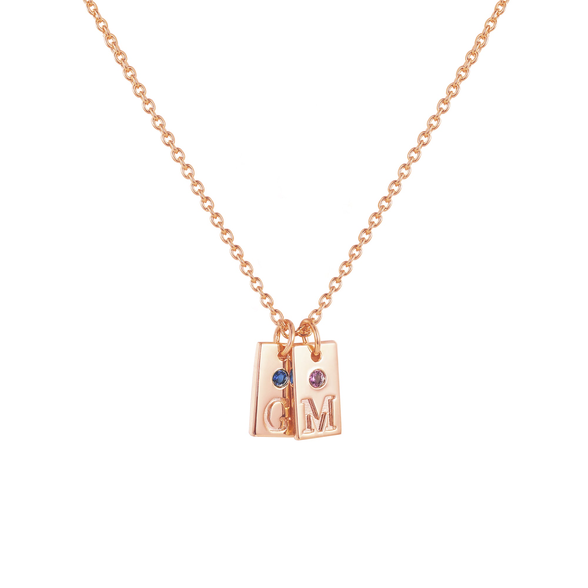 initial necklace with birthstone, rose gold initial necklace,  personalized gold necklace, necklace for girls, birthstone necklace for mom