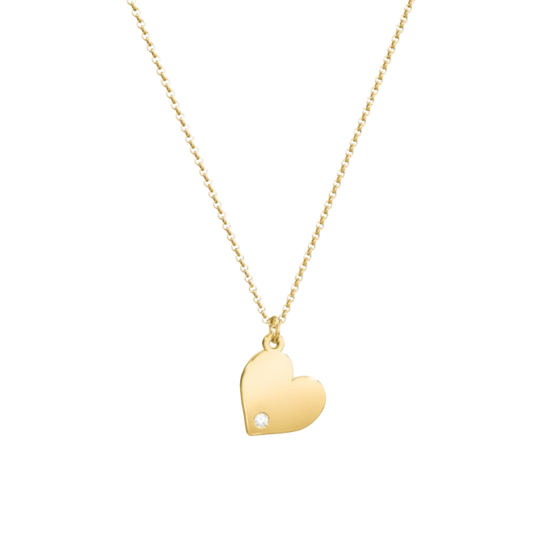 gold heart necklace, birthstone heart necklace, 