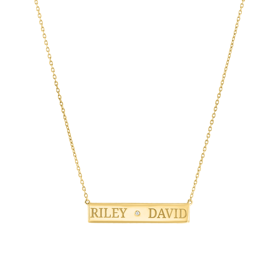 Collana con nome inciso per noi