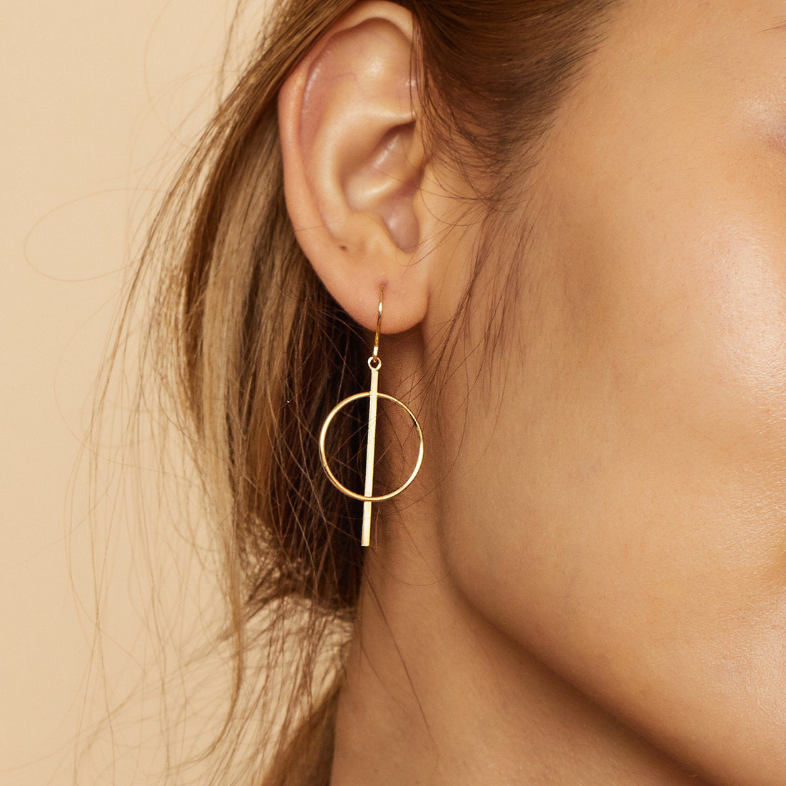 Solid Gold Pendulum Earrings