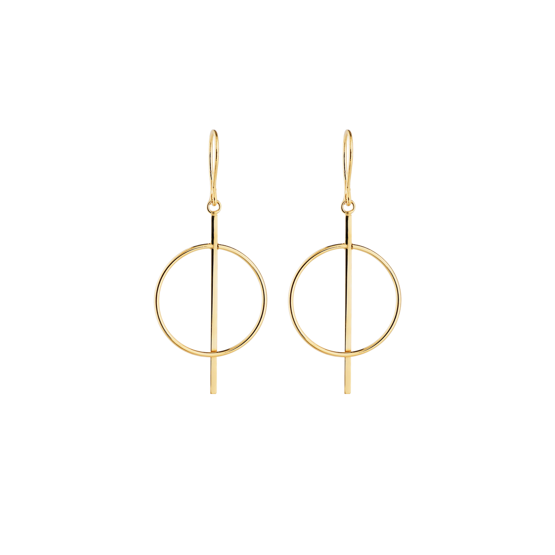 Solid Gold Pendulum Earrings