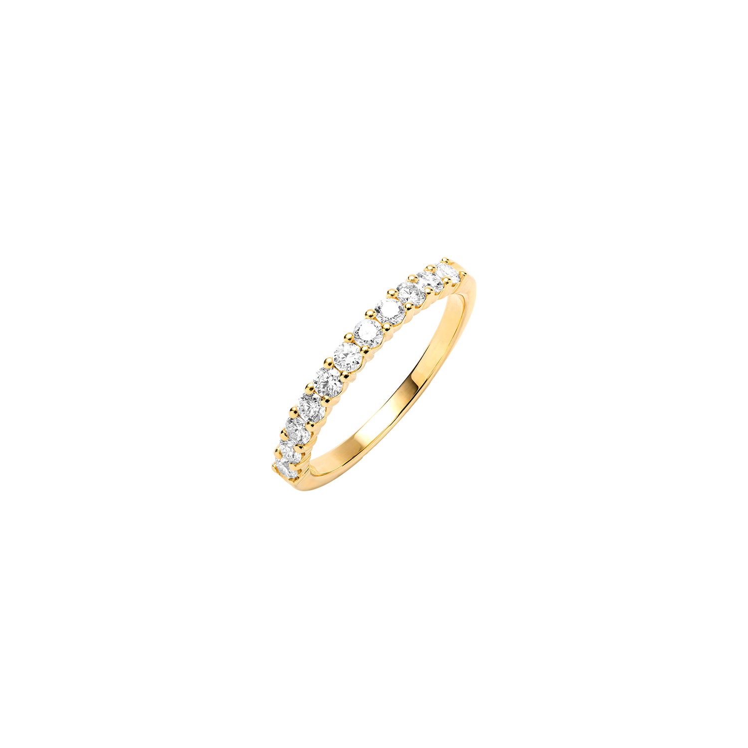 Anello stile pavé semicircolare