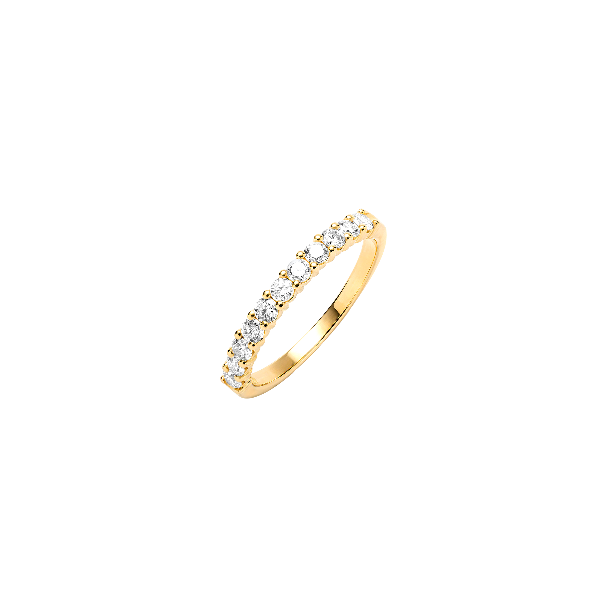Anello stile pavé semicircolare
