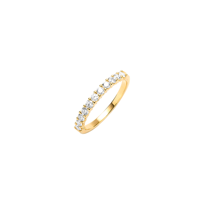Anello stile pavé semicircolare
