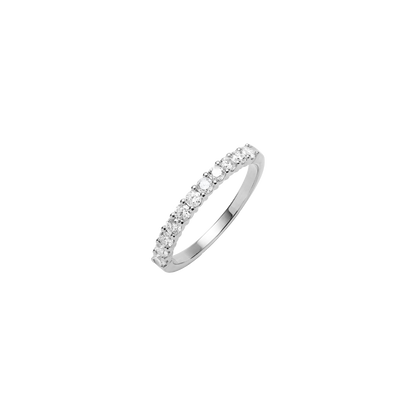 Anello stile pavé semicircolare