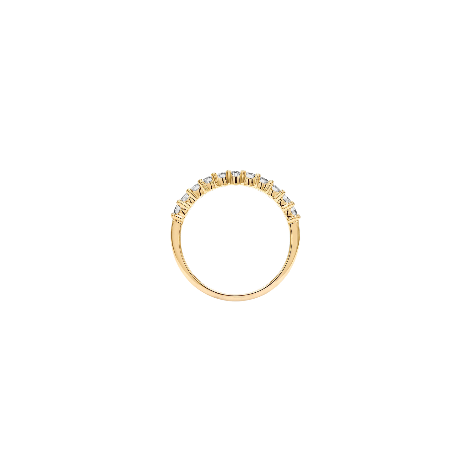 Anello stile pavé semicircolare