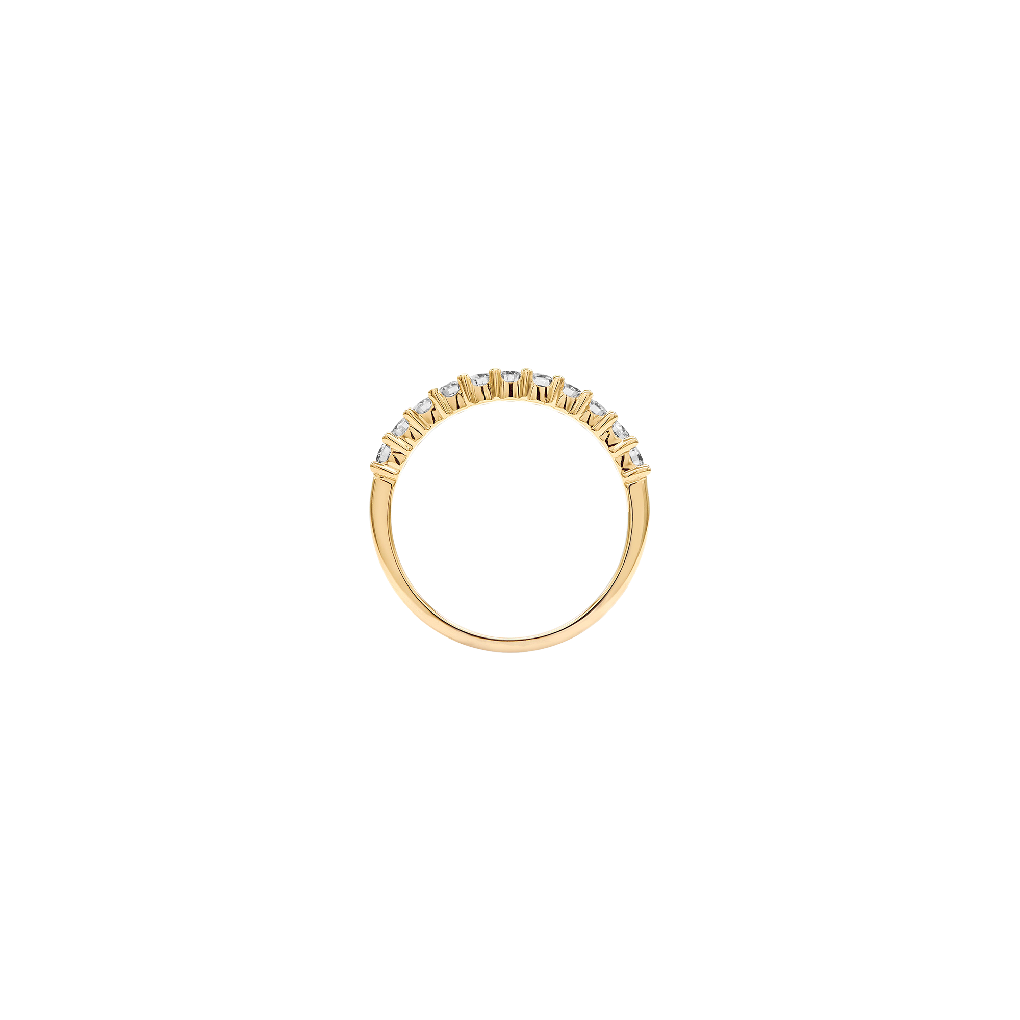 Anello stile pavé semicircolare
