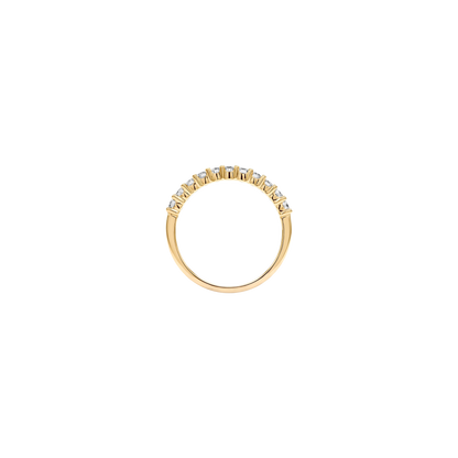 Anello stile pavé semicircolare