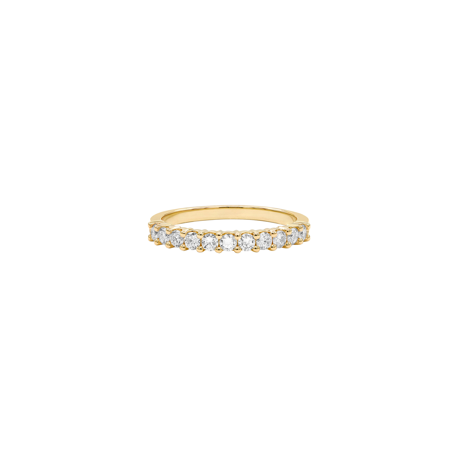 Anello stile pavé semicircolare