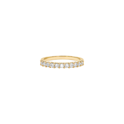 Anello stile pavé semicircolare