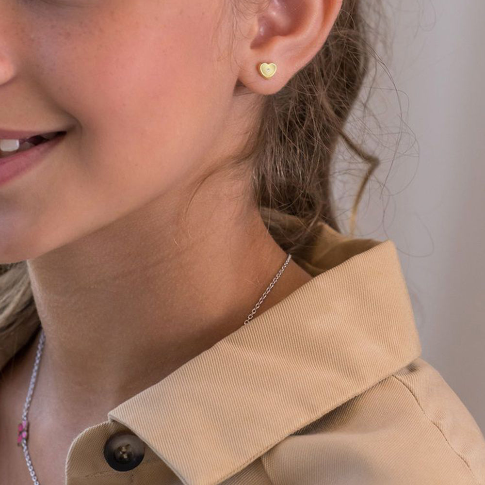 Mini Gemstone Love Earrings