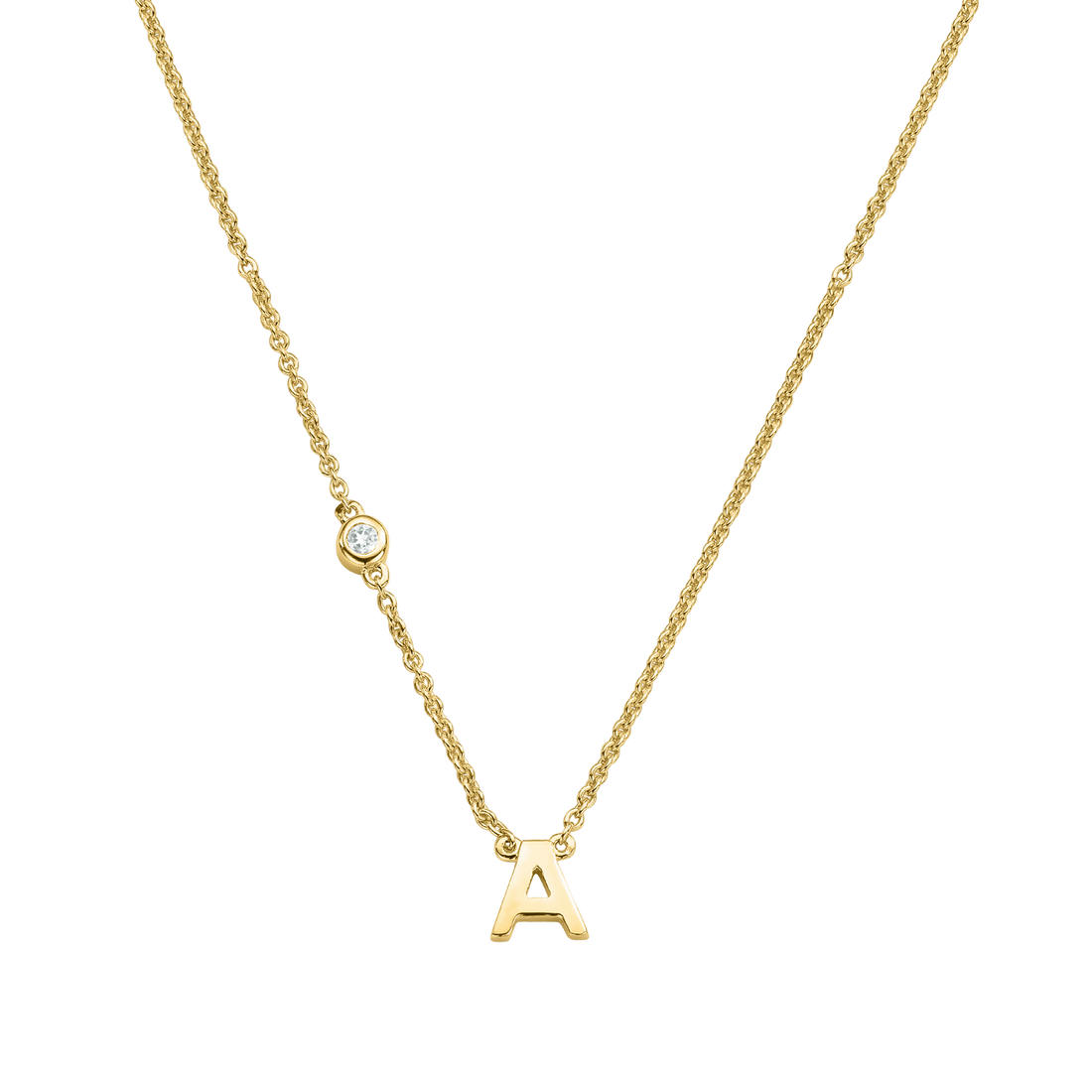 14k gold initial necklace, birthstone necklace for mom, girlfriend&