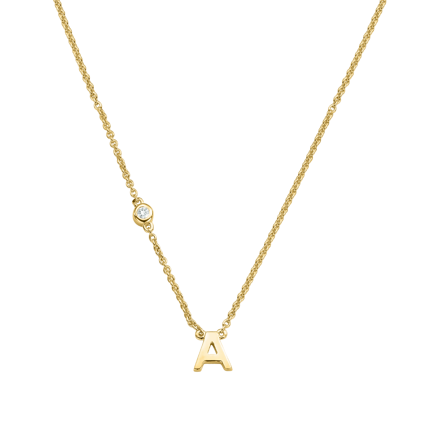 14k gold initial necklace, birthstone necklace for mom, girlfriend&