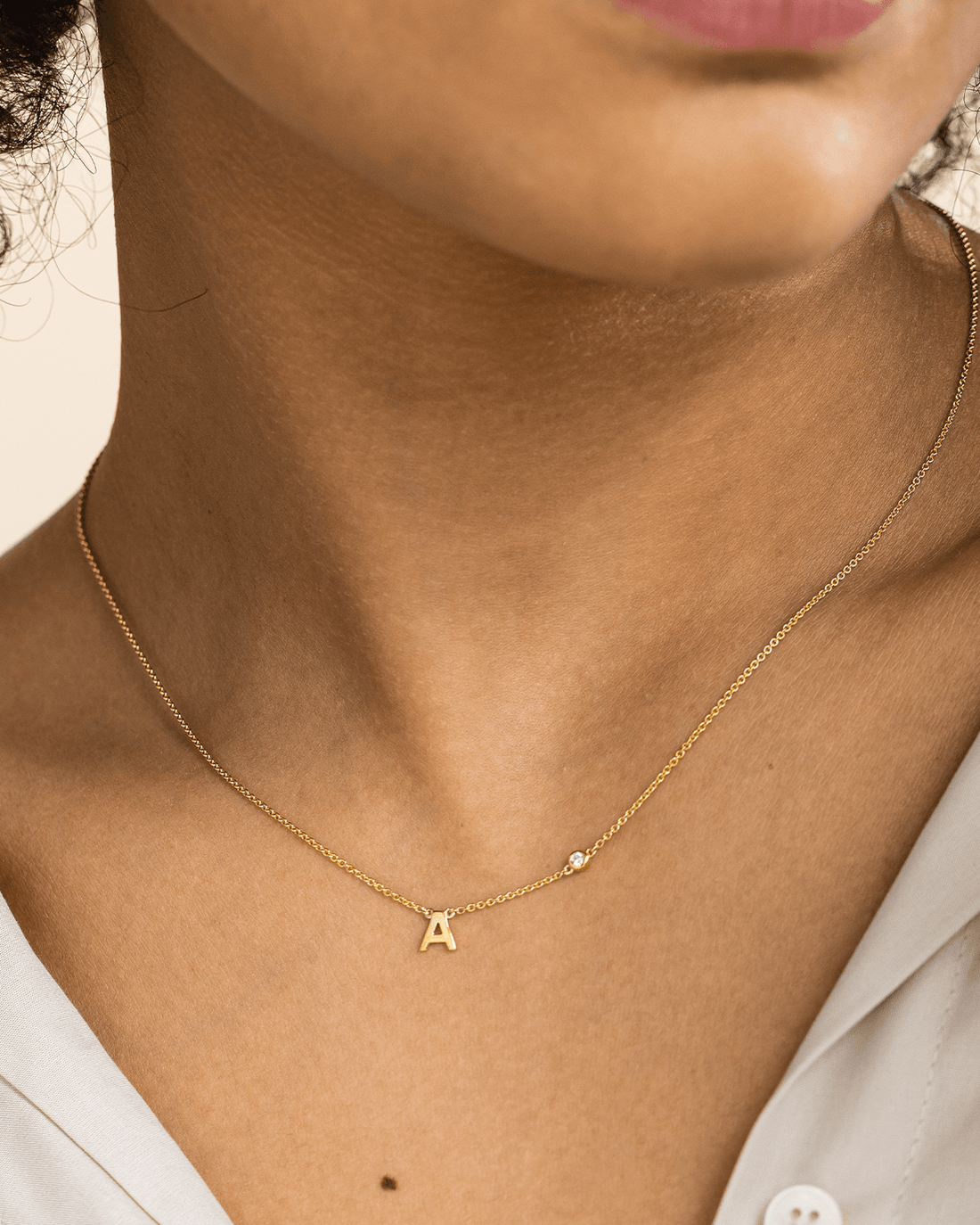 initial and birthstone necklace, mother birthstone necklace, initial pendant necklace, dainty gold necklace, gold necklace for women