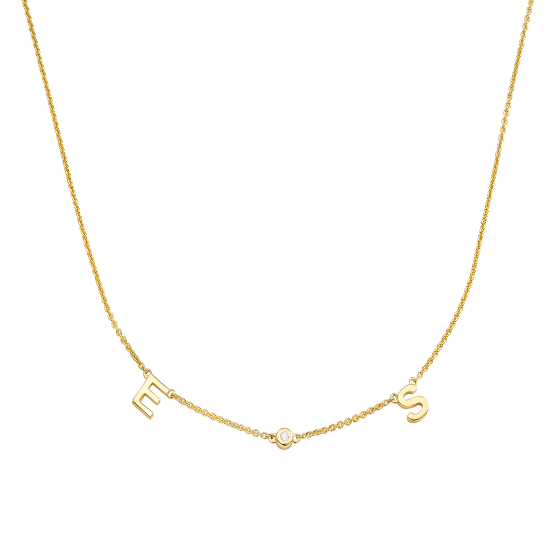 initial necklace with birthstone, birthstone necklace for mom, solid gold necklace, personalized mothers necklace, gold initial necklace, 2 letter necklace