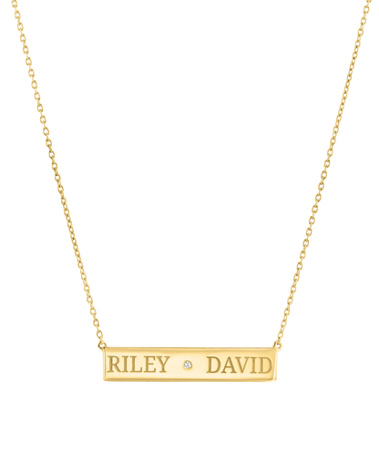 gold engraved necklace, custom valentine&