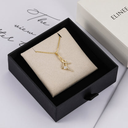 moissanite necklace gold, 18K gold necklace, moissanite necklace for women, mother&