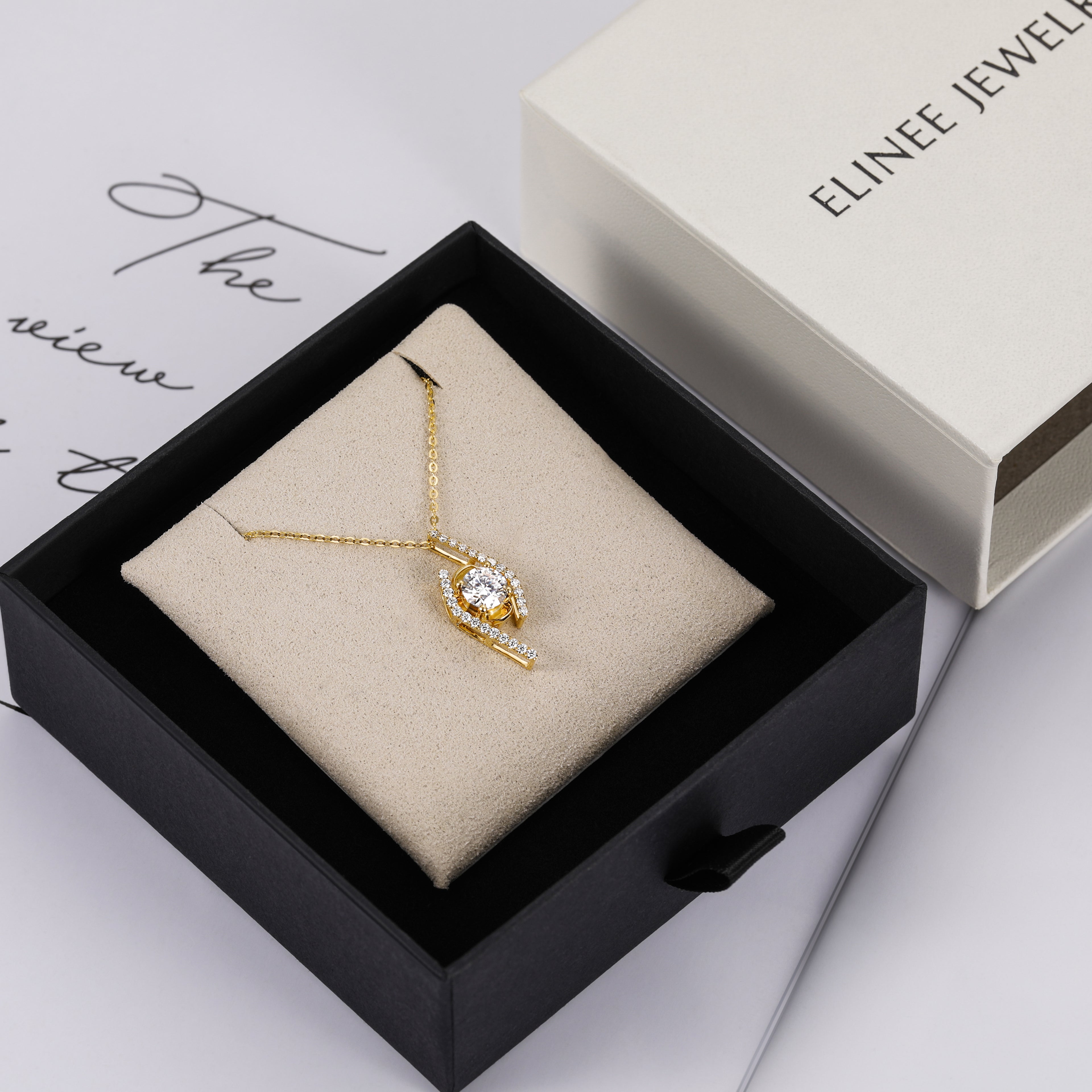 moissanite jewelry necklaces, evil eye pendant, gold pendants, 14K gold necklaces, moissanite  pendant necklace