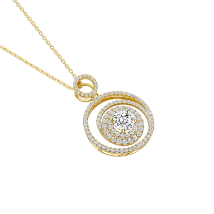 round pendant necklace, moissanite necklace gold, gemstone necklace, pendant necklace gold, forever necklace