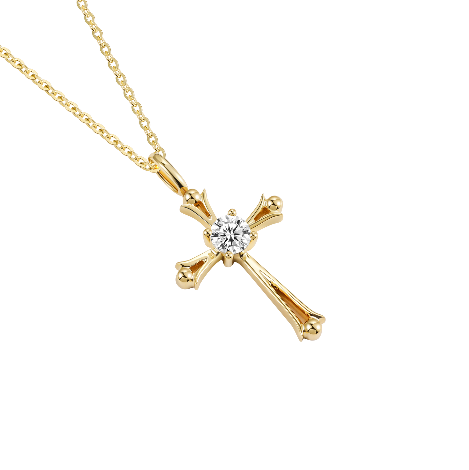 Cross Birthstone Necklace