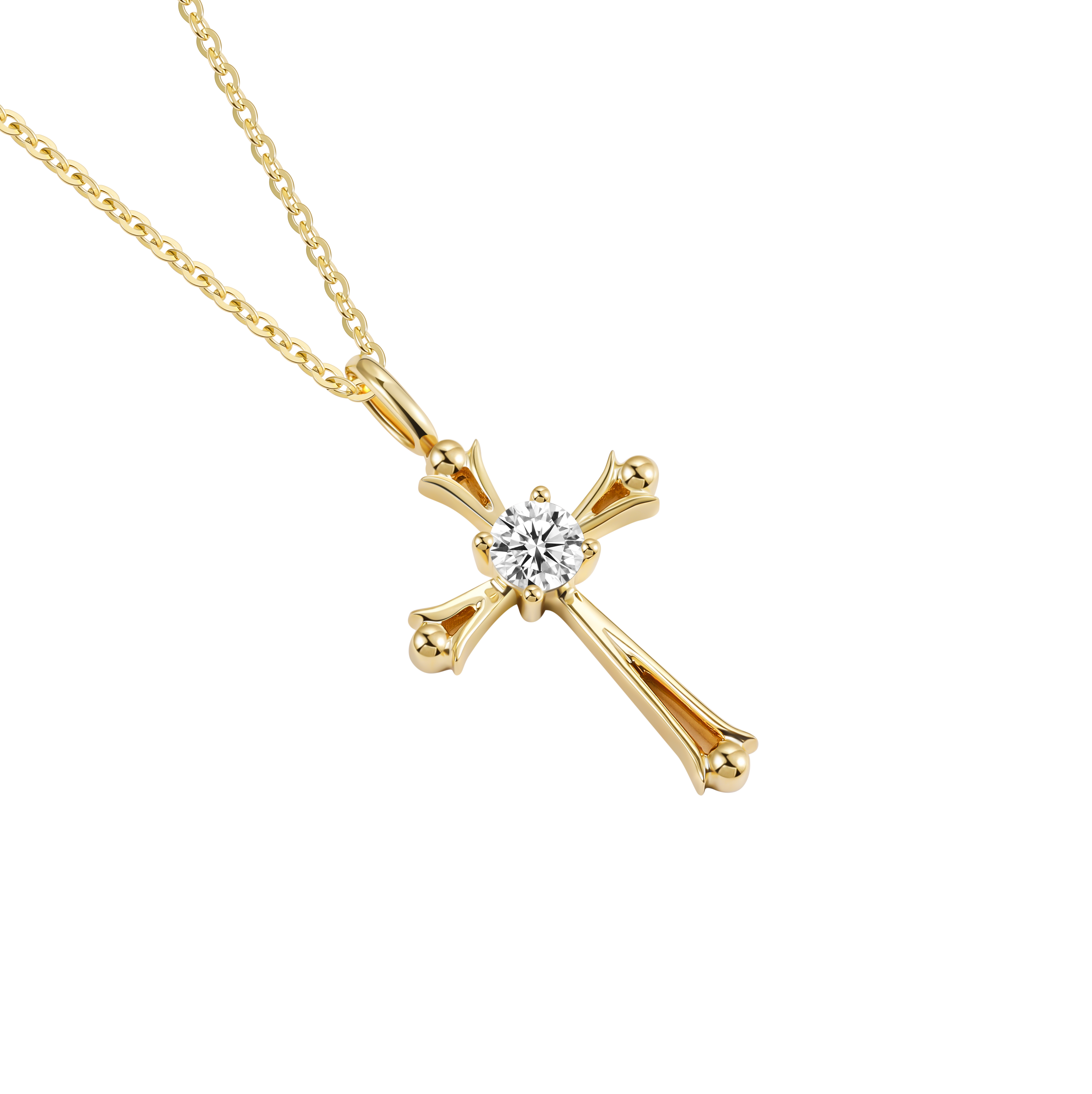 Cross Birthstone Necklace