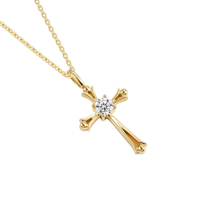 Cross Birthstone Necklace