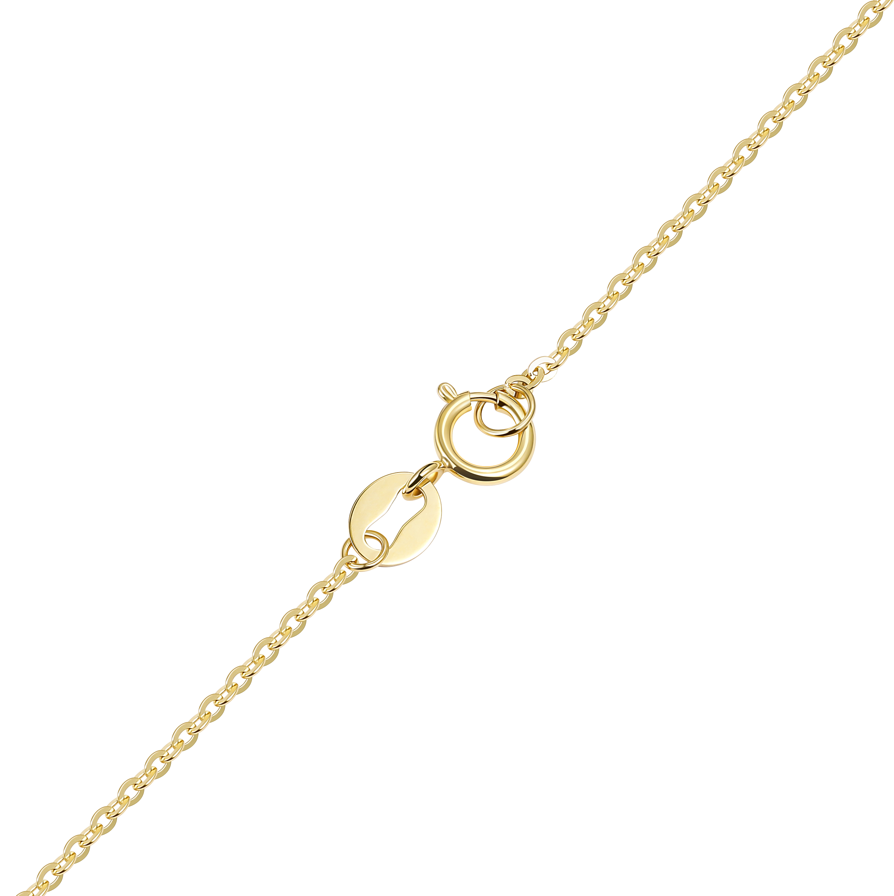 Solid Gold Birthstone Twist Pendant Necklace