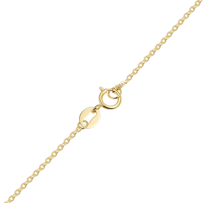 Solid Gold Birthstone Twist Pendant Necklace