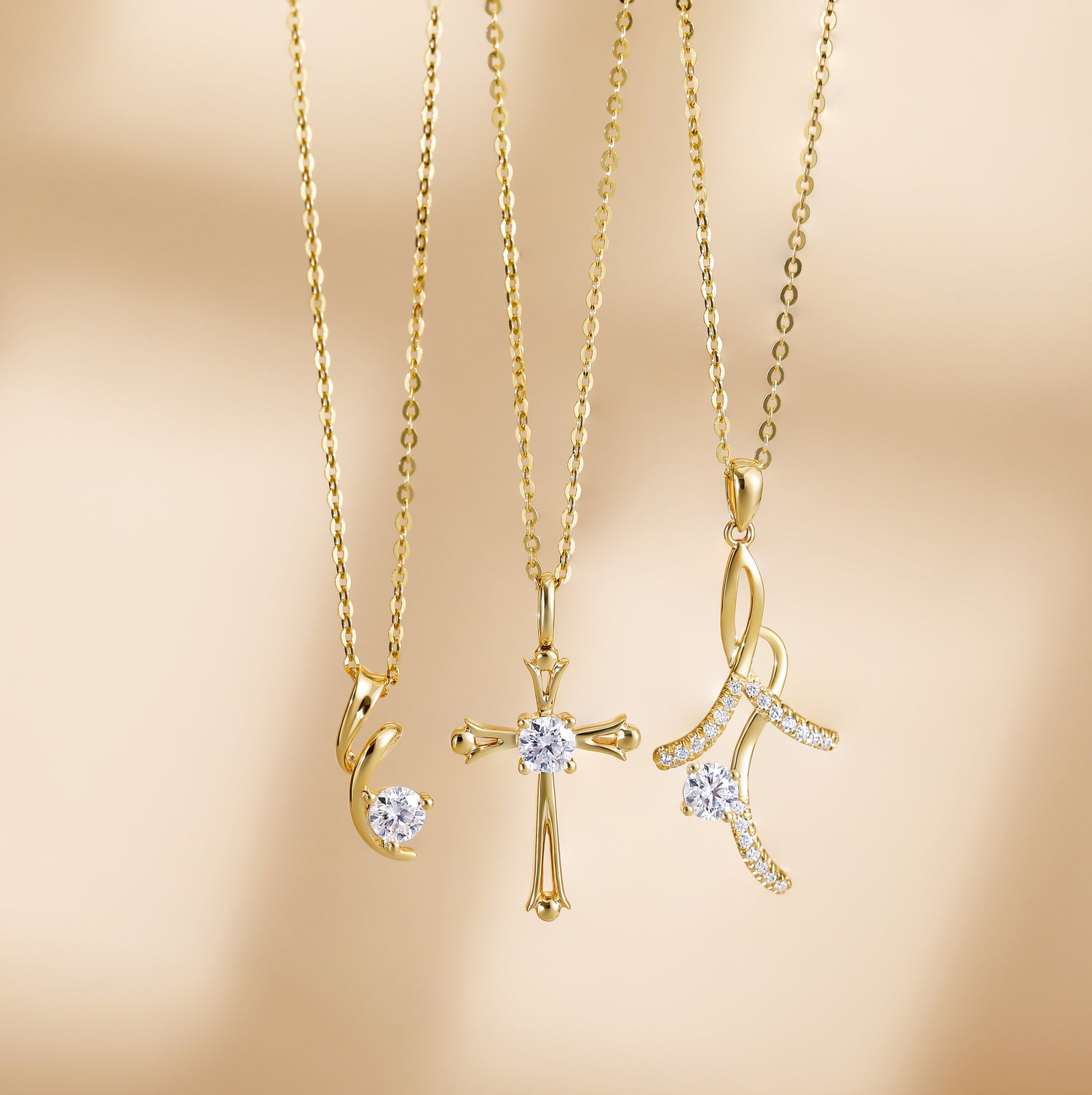 dainty gold cross necklace,  birthstone necklace for mom, custom gold jewelry,  mother necklace, necklace set