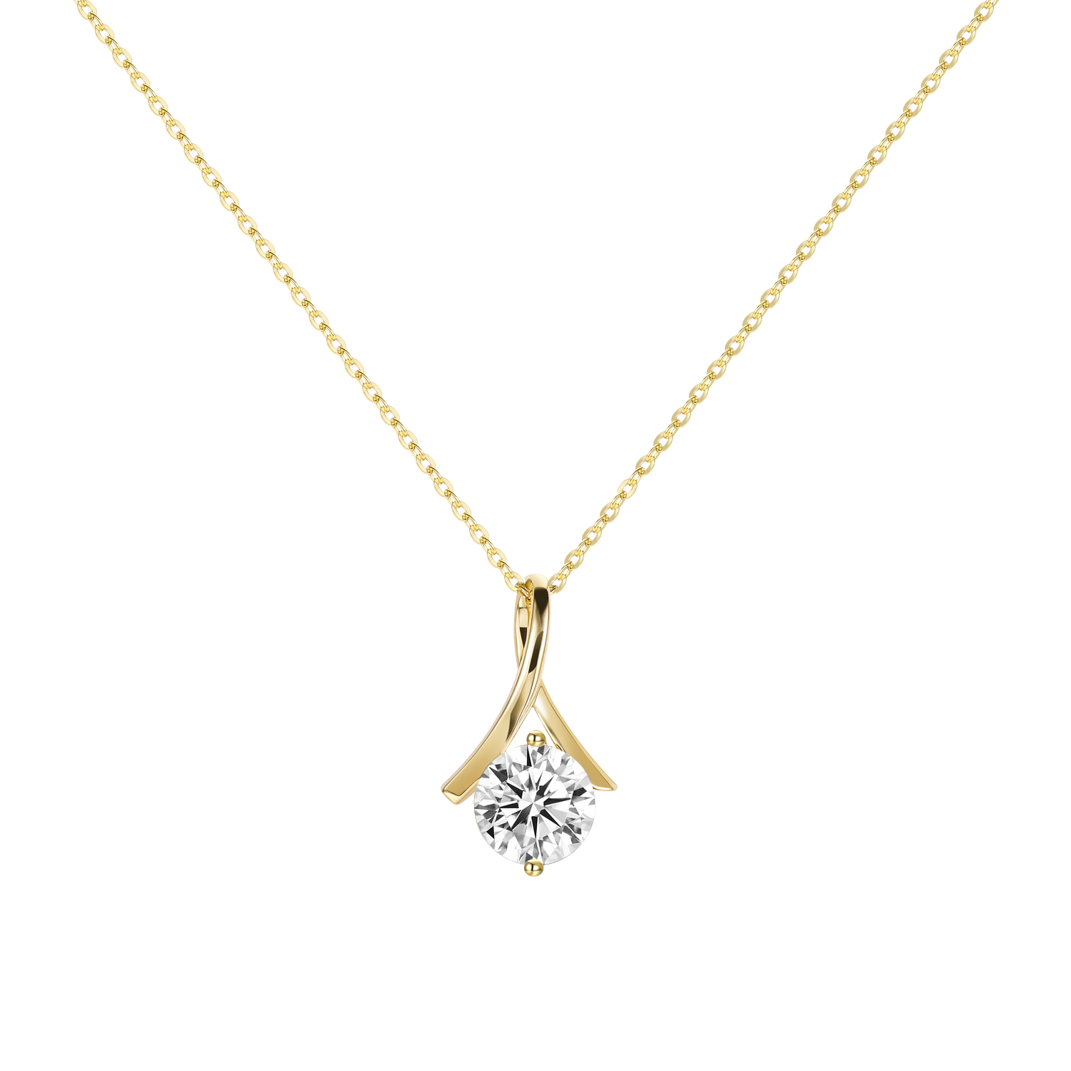 diamond solitaire necklace, birthstone necklace for mom, gold pendant necklace, simple necklace, mother&