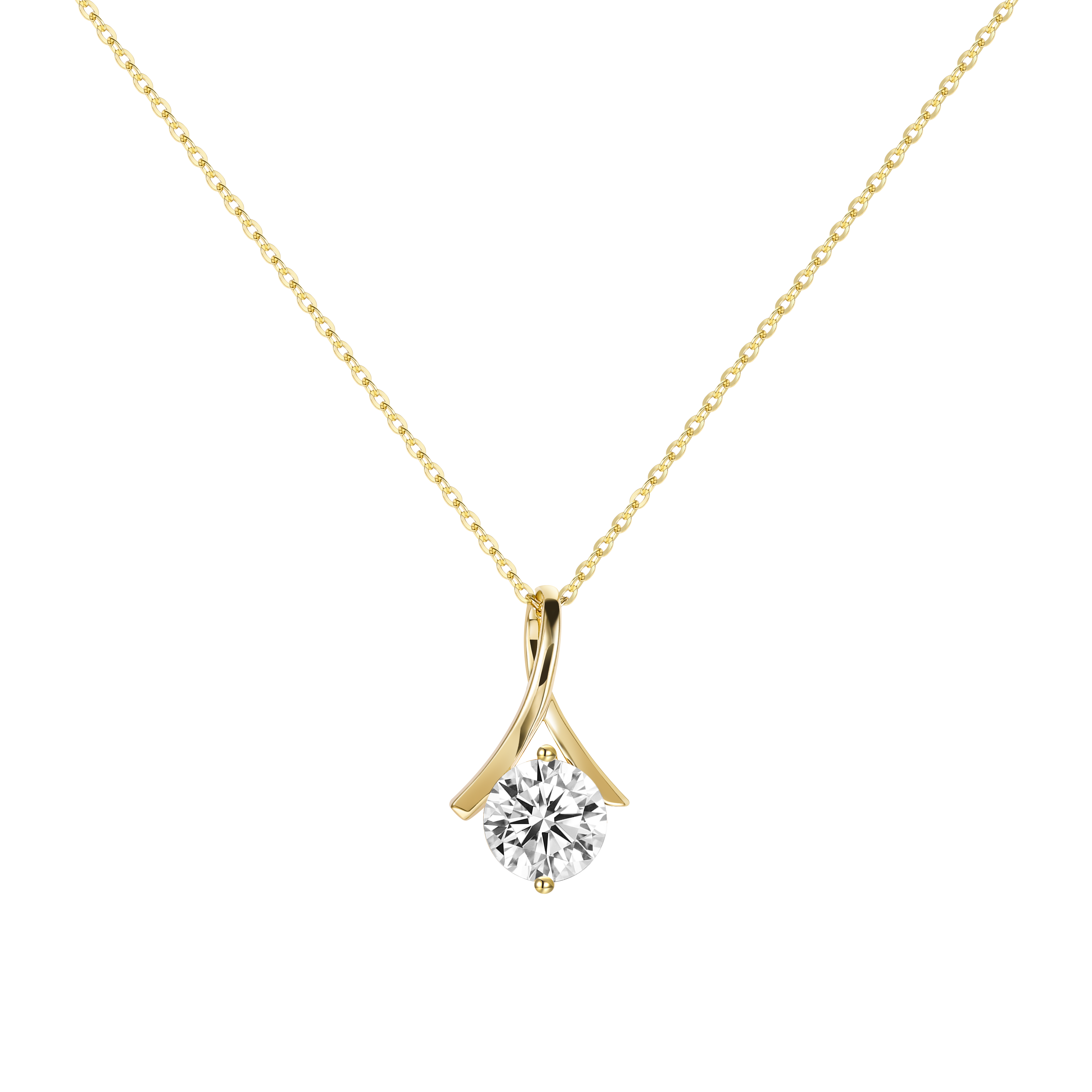 diamond solitaire necklace, birthstone necklace for mom, gold pendant necklace, simple necklace, mother&