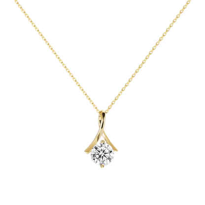 diamond solitaire necklace, birthstone necklace for mom, gold pendant necklace, simple necklace, mother&
