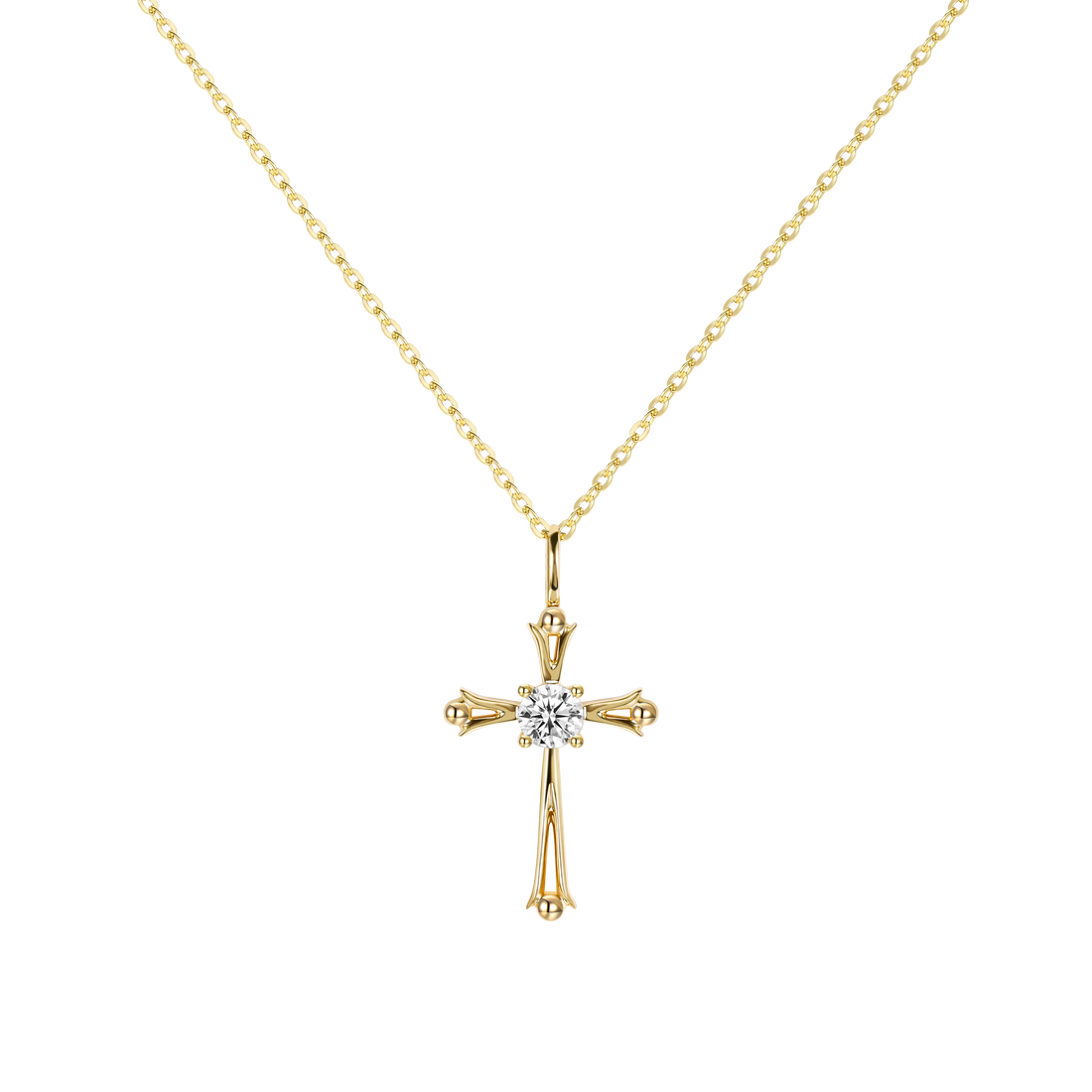 Cross Birthstone Necklace